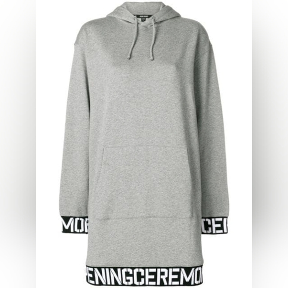 Opening Ceremony Gray Oversized Hoodie Dress Size S/M - Picture 2 of 13